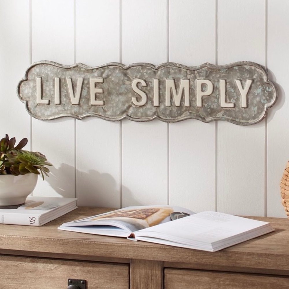 Pottery Barn “Live Simply” Wall Art